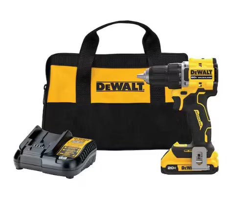 VSM DEWALT ATOMIC 20-Volt Lithium-Ion Cordless Compact 1/2 in. Drill/Driver Kit with 2.0Ah Battery, Charger and Bag