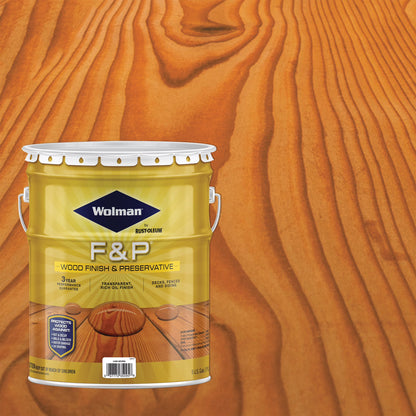 Natural, Wolman F& P Exterior Wood Finish and Preservative Stain- 5 Gallon