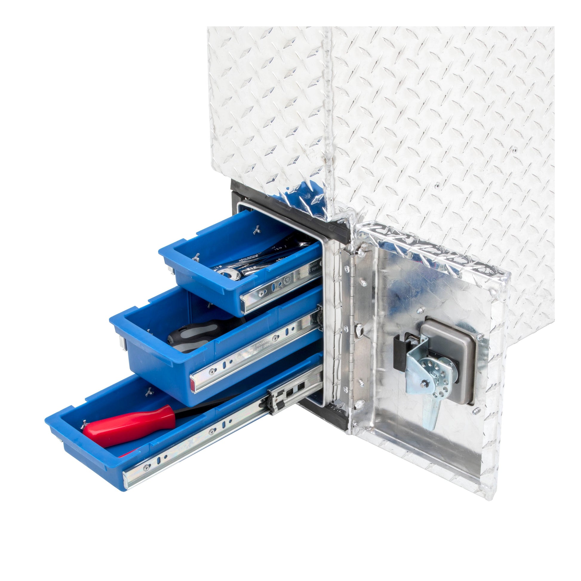 UWS EC30001 48-Inch Driver-Side Heavy-Wall Aluminum Truck Fender Wheel Well Tool Box, RigidCore Lid