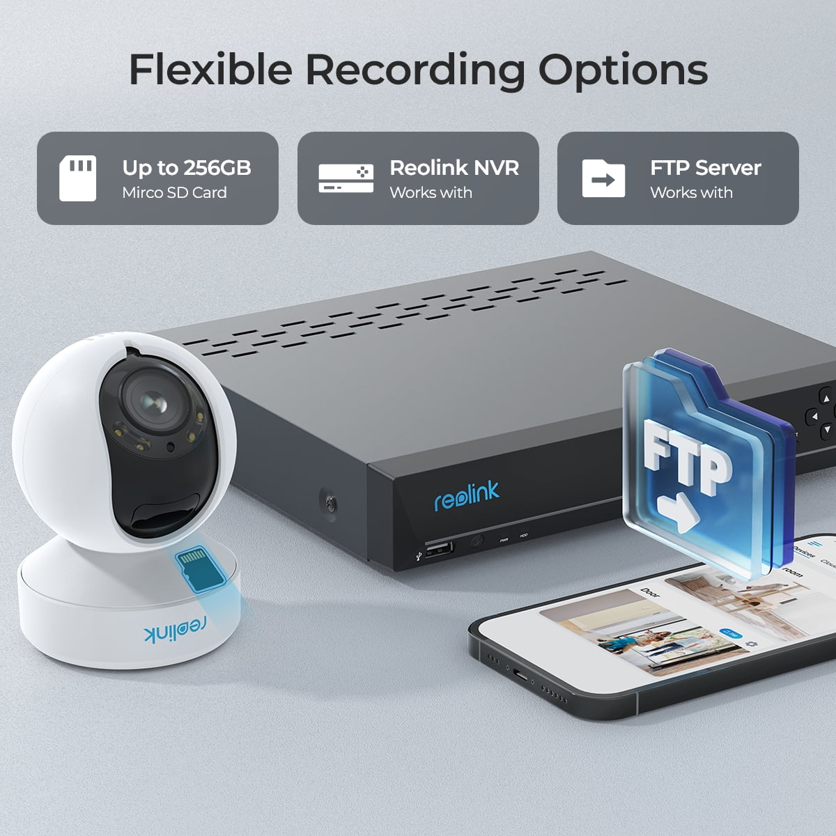 Reolink E1 Outdoor Series 4K 8MP Smart PTZ Wi-Fi 6 Camera Auto Tracking Color Night 3X Optical Zoom