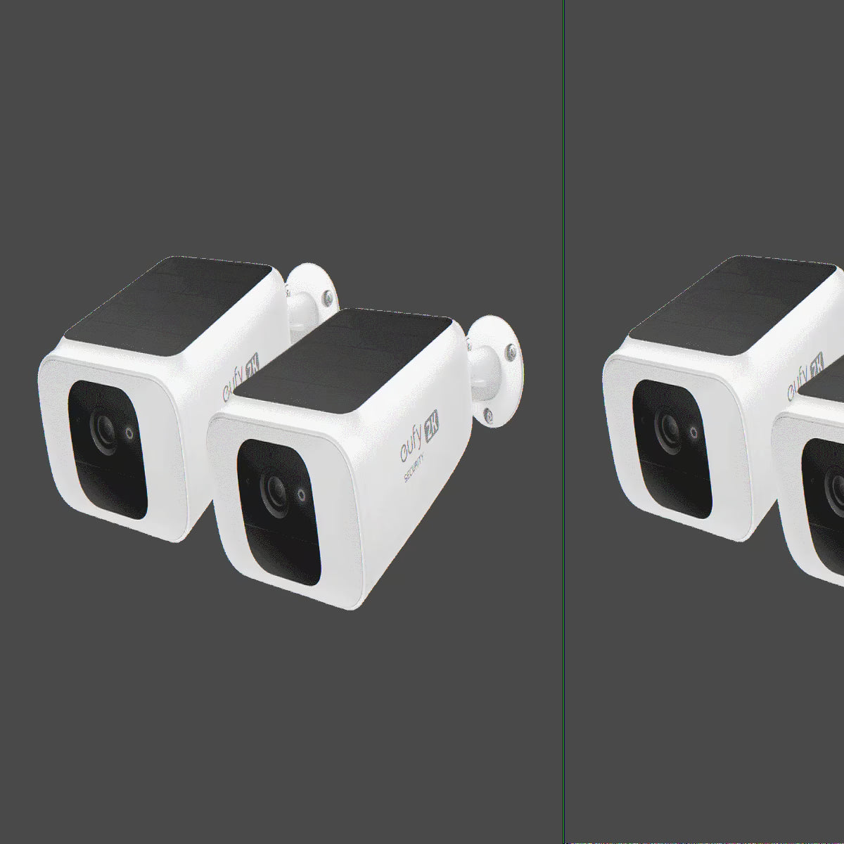 Eufy SoloCam S230 Solar Security Camera S40, 4K UHD, 4-Cam Kit, White, 4-Pack