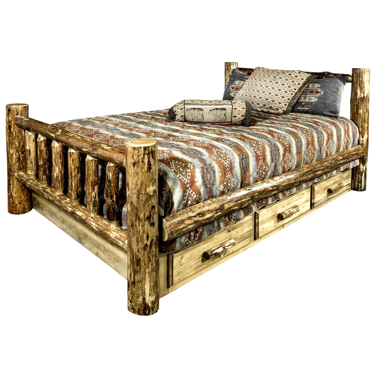 Glacier Country Collection Queen Bed w/Storage