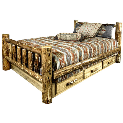 Glacier Country Collection Queen Bed w/Storage