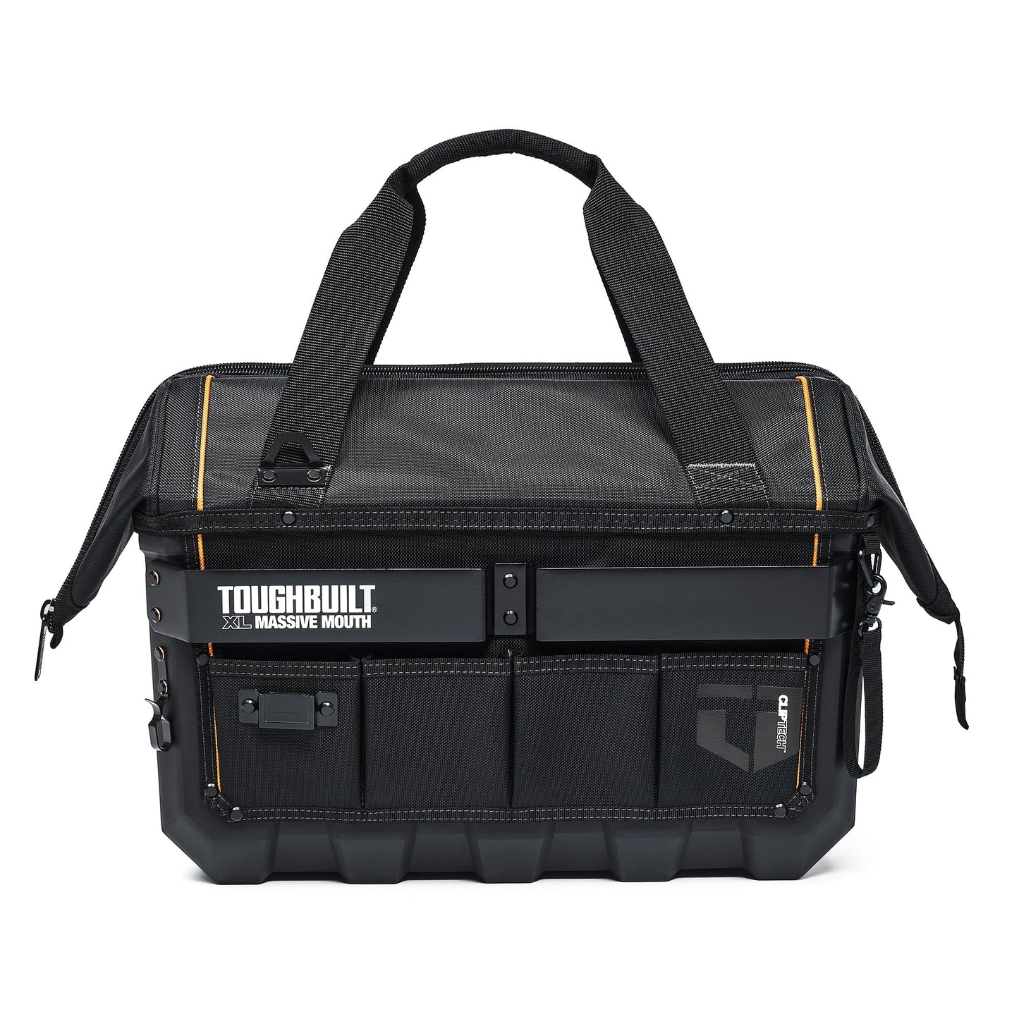 ToughBuilt Waterproof Tool Bag Pouch Organizer, XL Massive Mouth, Black