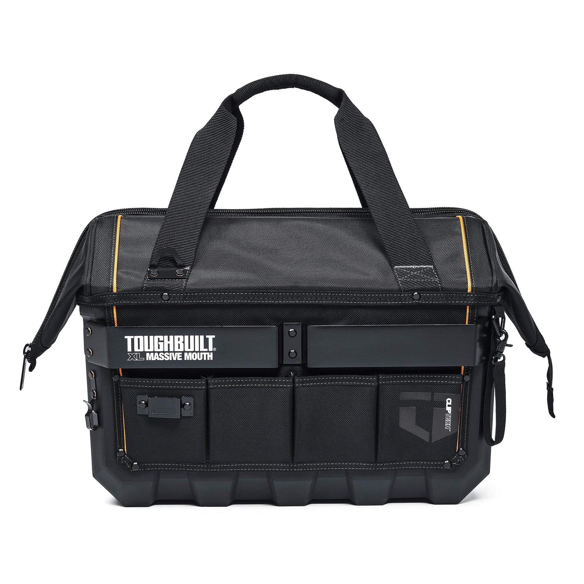 ToughBuilt Waterproof Tool Bag Pouch Organizer, XL Massive Mouth, Black