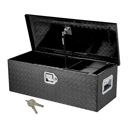 Aluminum Truck Tool Box, Truck Bed Storage Box with Security Lock and Wider Handles, Heavy Duty Waterproof Tool Box Organizer Chest for Pick Up Truck Rv Trailer