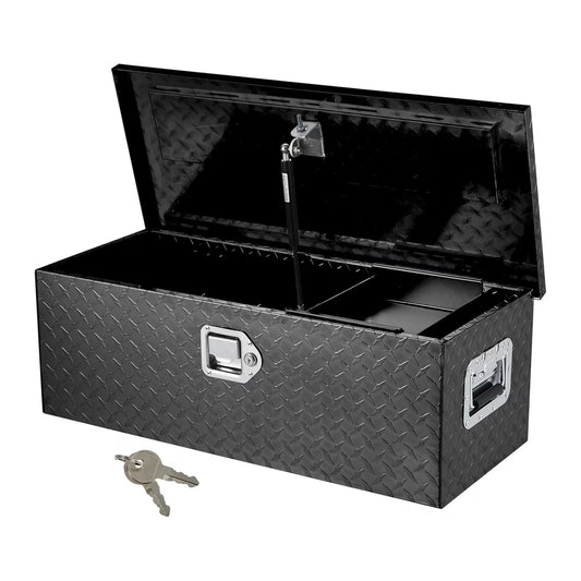 Aluminum Truck Tool Box, Truck Bed Storage Box with Security Lock and Wider Handles, Heavy Duty Waterproof Tool Box Organizer Chest for Pick Up Truck Rv Trailer