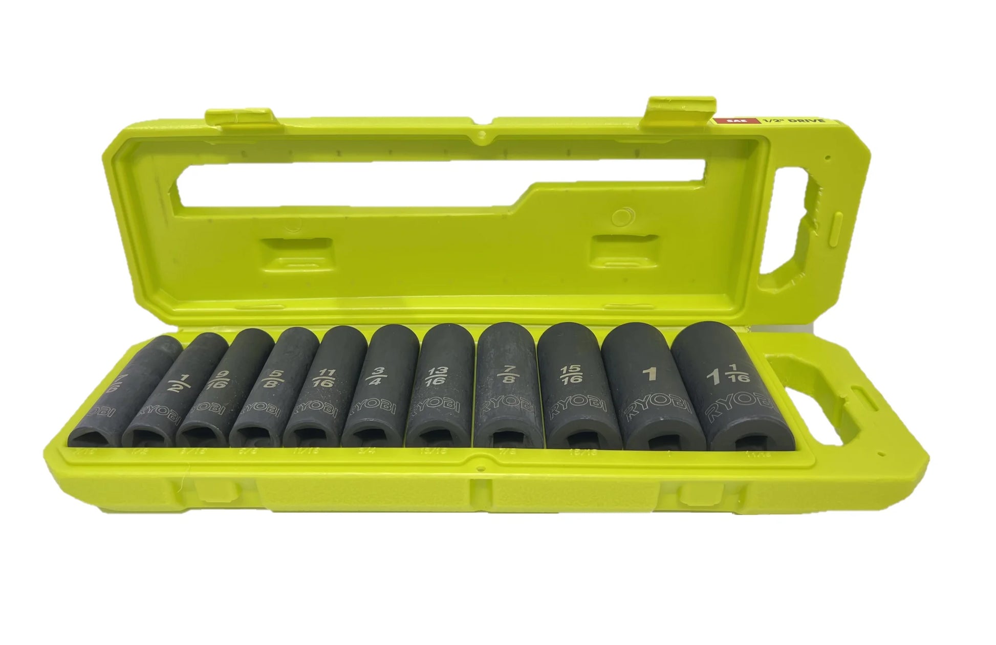 RYOBI 1/2 in SAE & Metric Deep Impact Socket Set, 6 Point (22-Piece)