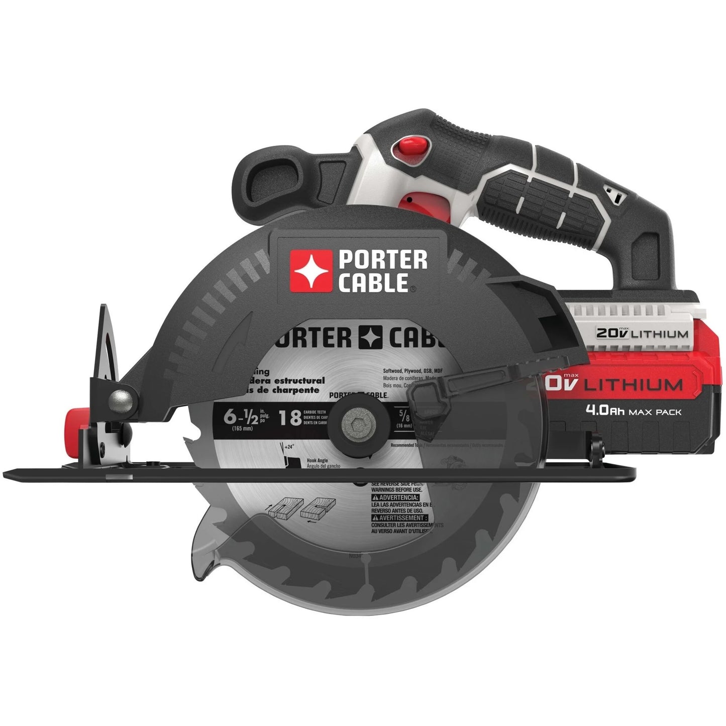 PORTER CABLE PCC660B 20V MAX Lithium-Ion 6-1/2-Inch Cordless Circular Saw (Bare Tool/Battery Sold Seperately)
