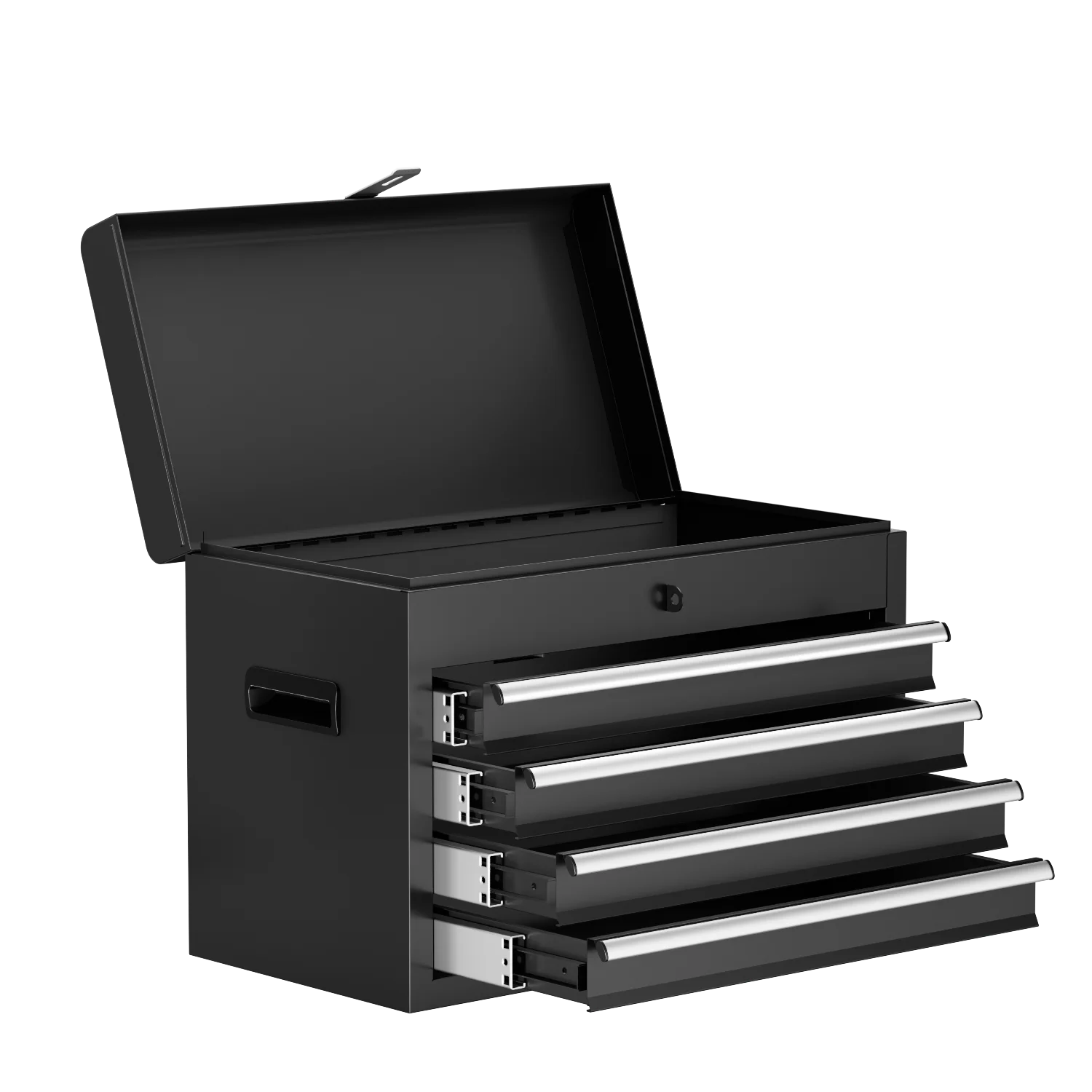 Gewna 5 Drawers Rolling Garage Tool Chest with Locking System,Metal Storage Cart with Side Cabinet,Protective Liner & Tool Rack for Garage Workshop