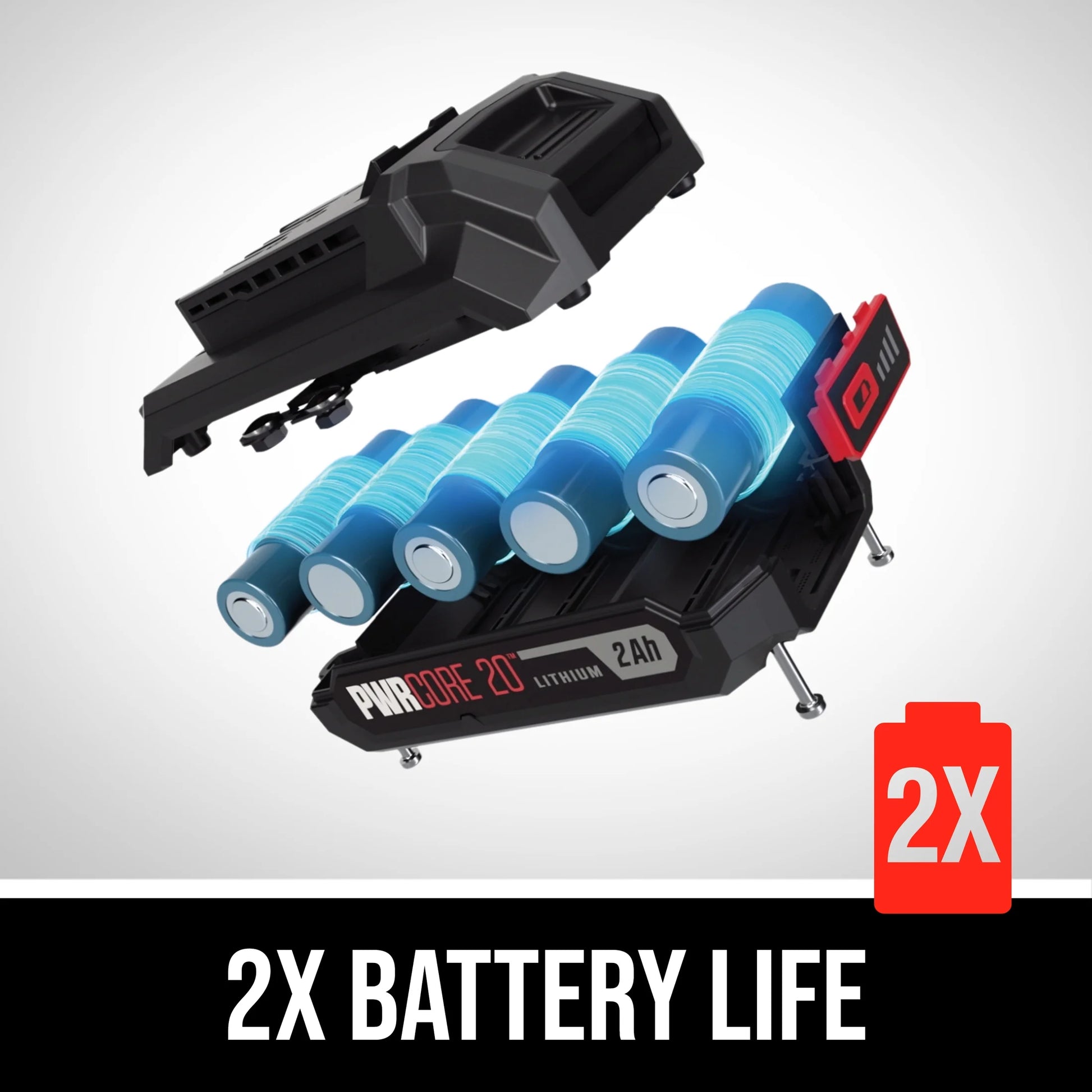 SKIL CB739601 PWR CORE 20V 4 Tool Combo Kit, Drill Driver, Impact, Drive, Recip Saw, and Spot Light, with two 2.0Ah Batteries and Charger