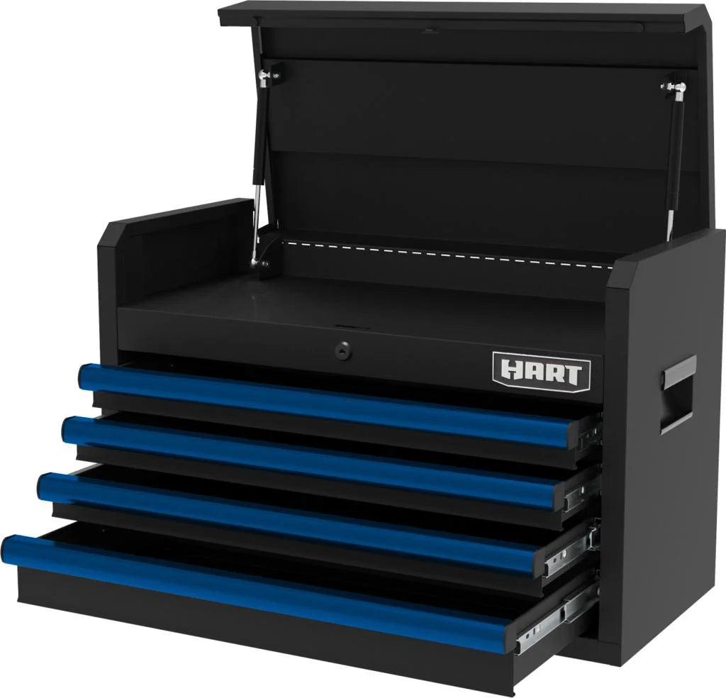 HART 26-Inch 4-Drawer Heavy-Duty Steel Tool Chest, Locking Garage Storage Organizer