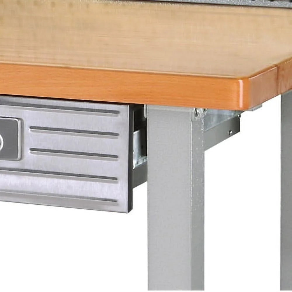 Seville Classics UltraHD Heavy Duty Commercial Lighted Workcenter Workbench w/Pegboard, Granite, 48" W x 24" D x 65.5" H