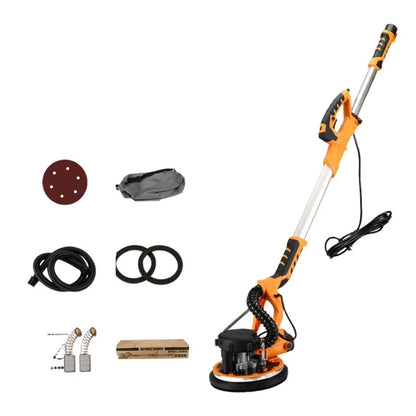 9-inch Electric Drywall Sander 225MM Wall Grinding Machine Putty Dustless Self -vacuum LED Long Rod Polishing Sand Paper Machine ,Low Vibration