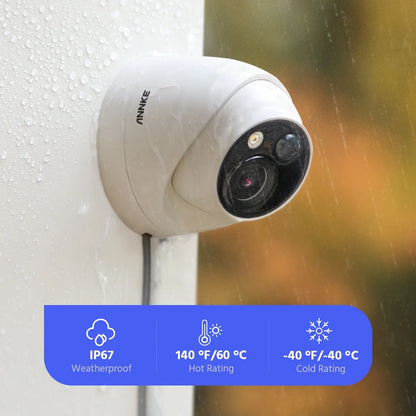 ANNKE 8CH 5MP Security Camera System 5MP Lite 5IN1 H.265+ DVR with 8pcs IP67 5MP PIR HD EXIR Dome Weatherproof Surveillance CCTV Kit Without HDD