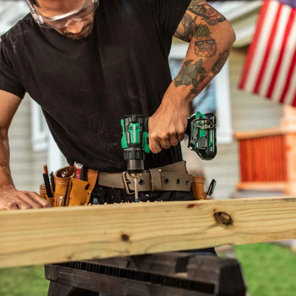 Metabo HPT 18V MultiVolt Cordless Brushless Driver Drill & Impact Driver Combo Kit, Includes 2 Lithium-Ion Batteries, Case and Charger, KC18DEXQB