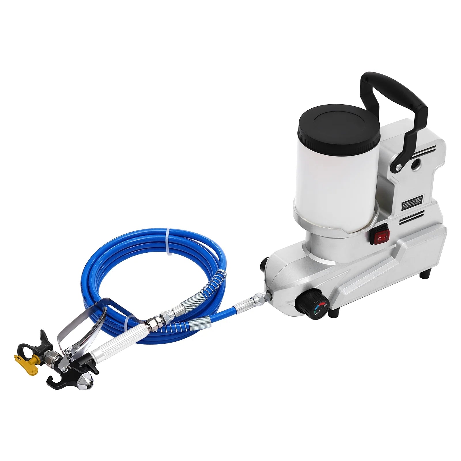High-Pressure Airless Paint Sprayer, 1600W Copper Motor with 850rpm, 84.54Oz/min Flow Rate & 120MPa Pressure, 0.66Gal Hopper, 16.4ft Hose, Ideal for Furniture/Walls/Fences