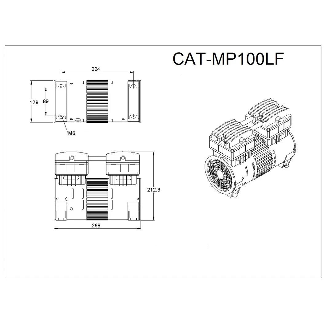 California Air Tools MP100LF 110-Volt 60-Hz 1.0-HP 125-PSI Air Compressor Motor