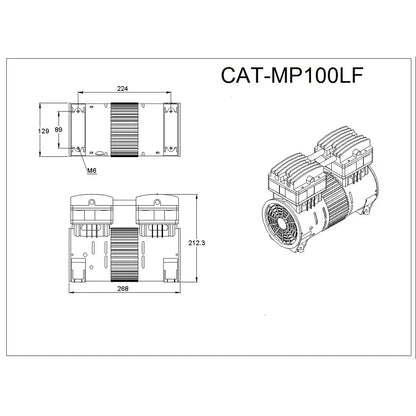 California Air Tools MP100LF 110-Volt 60-Hz 1.0-HP 125-PSI Air Compressor Motor
