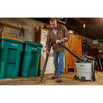 Quipall EC818-1200 1200-Watt 8.3 Gallon Plastic Tank Wet/Dry Vacuum