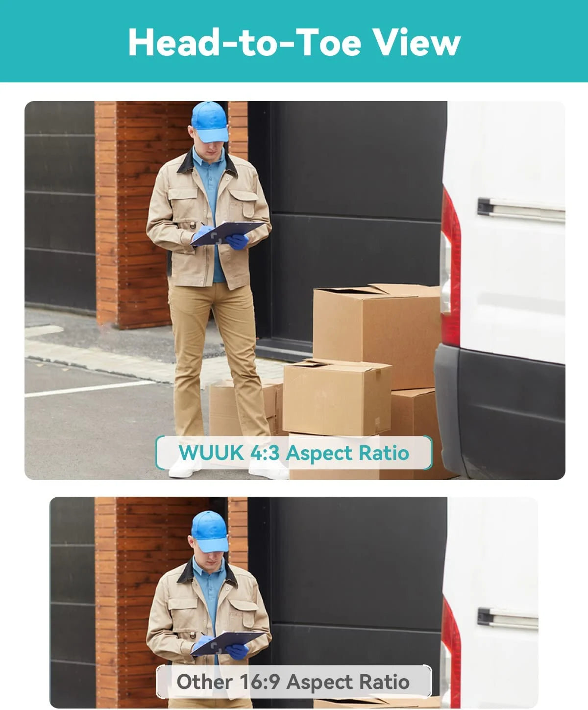 WUUK 2K Wireless Doorbell Camera with Free 32GB Local Storage Base Station, No Monthly Fee, Battery Powered Video Doorbell, Triple Motion Detection, Compatible with Alexa & Google