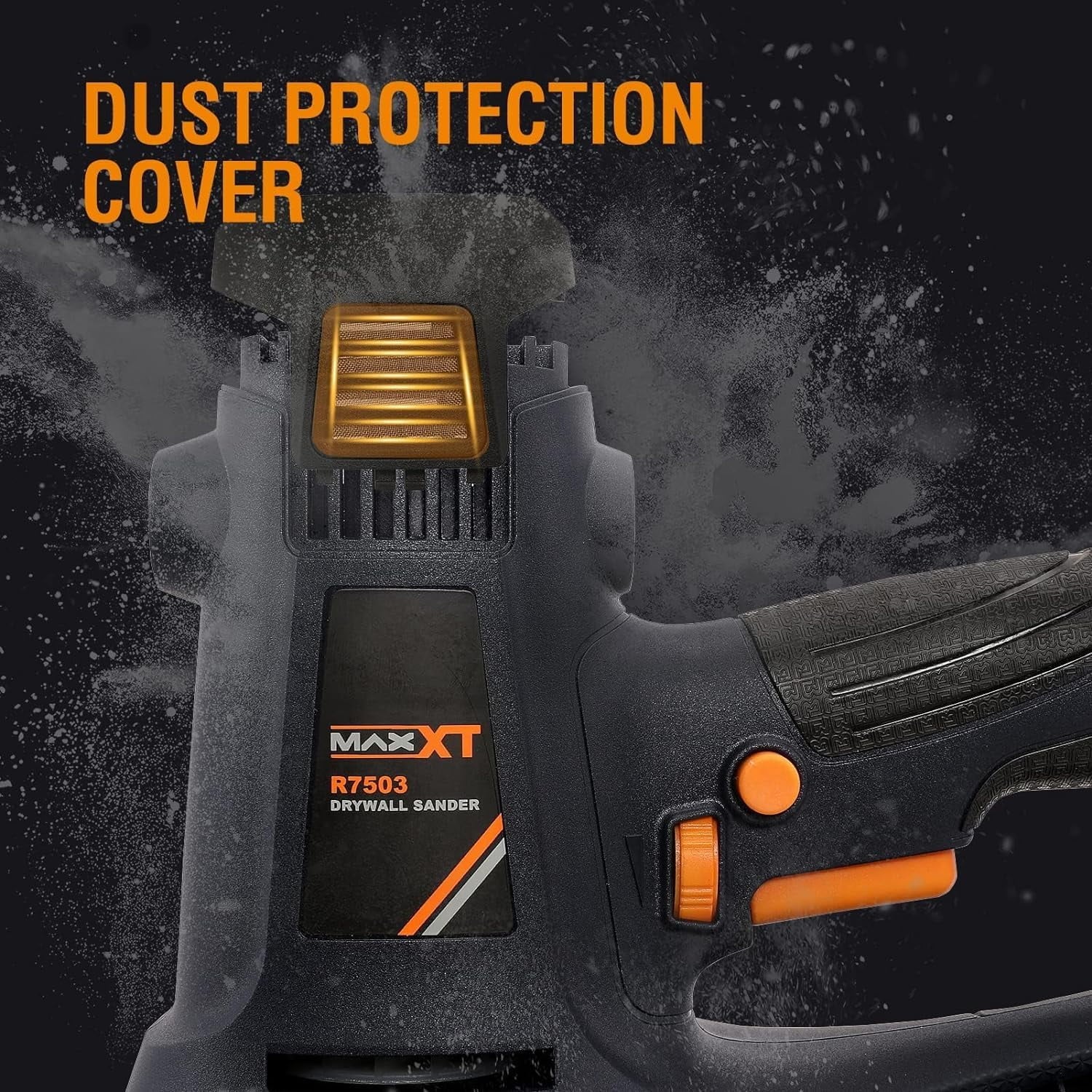Handheld Drywall Sander 810W, Electric Sander for Walls,Rough and fine Sanding, 1500-2800RPM Variable Speed, Upgraded Pad, Adjustable Suction, Self-Dust-Extraction (120, Volts)