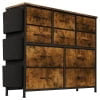 Kidlove Non-woven Fabric Drawer Cabinet with 10 Drawers, Fabric Storage Cabinet Dresser Organizer, for Bedroom Hallway Entryway Closets