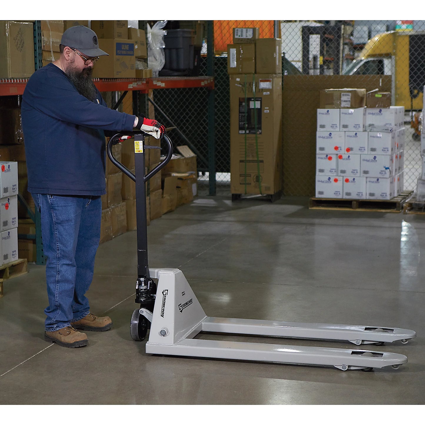 Klutch Pallet Jack, 5500-Lb. Capacity, 48in.L x 27in.W, 7-1/2in. Lift