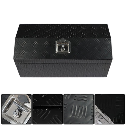 SEBLAFF 30 in Aluminum Pickup Truck Trailer Lathe Tool Box Storage Box for ATV Storage Truck Pickup RV 29.92in (L) x 13.15in (W) x 13.46in (H) Black
