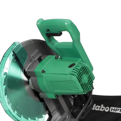 Metabo HPT Compound Miter Saw, 10" Miter Saw with Large Table Saw for woodworking, Power saw with 15-Amp Motor, Accurate Miter Angles, 0-45 Bevel, 24T TCT Miter Saw Blade, Positive Stops, C10FCGS
