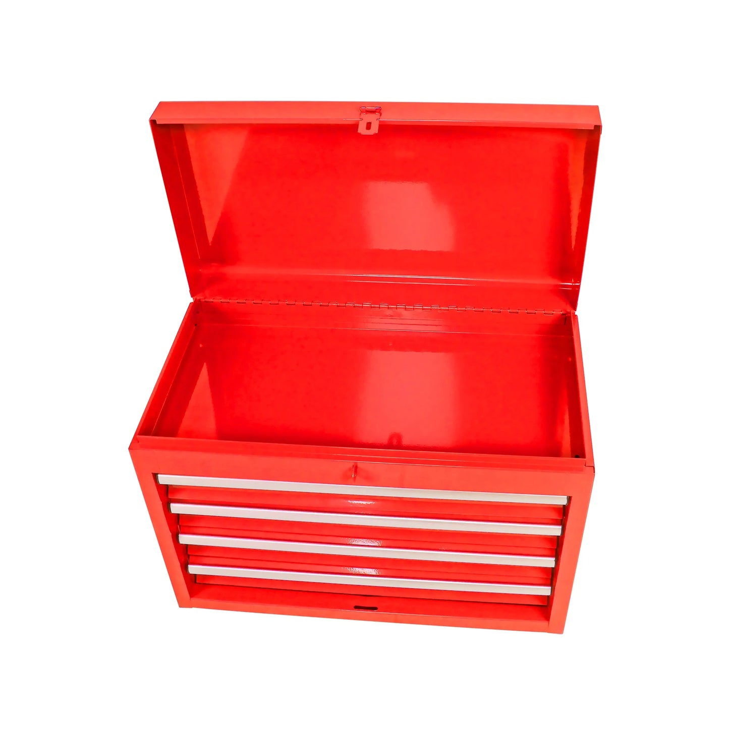 5-Drawer Tool Organizer Box, 2 in 1 Rolling Tool Chest w/Adjustable Shelf, Detachable Top, Lockable Wheels for Garage Workshop Warehouse, Red