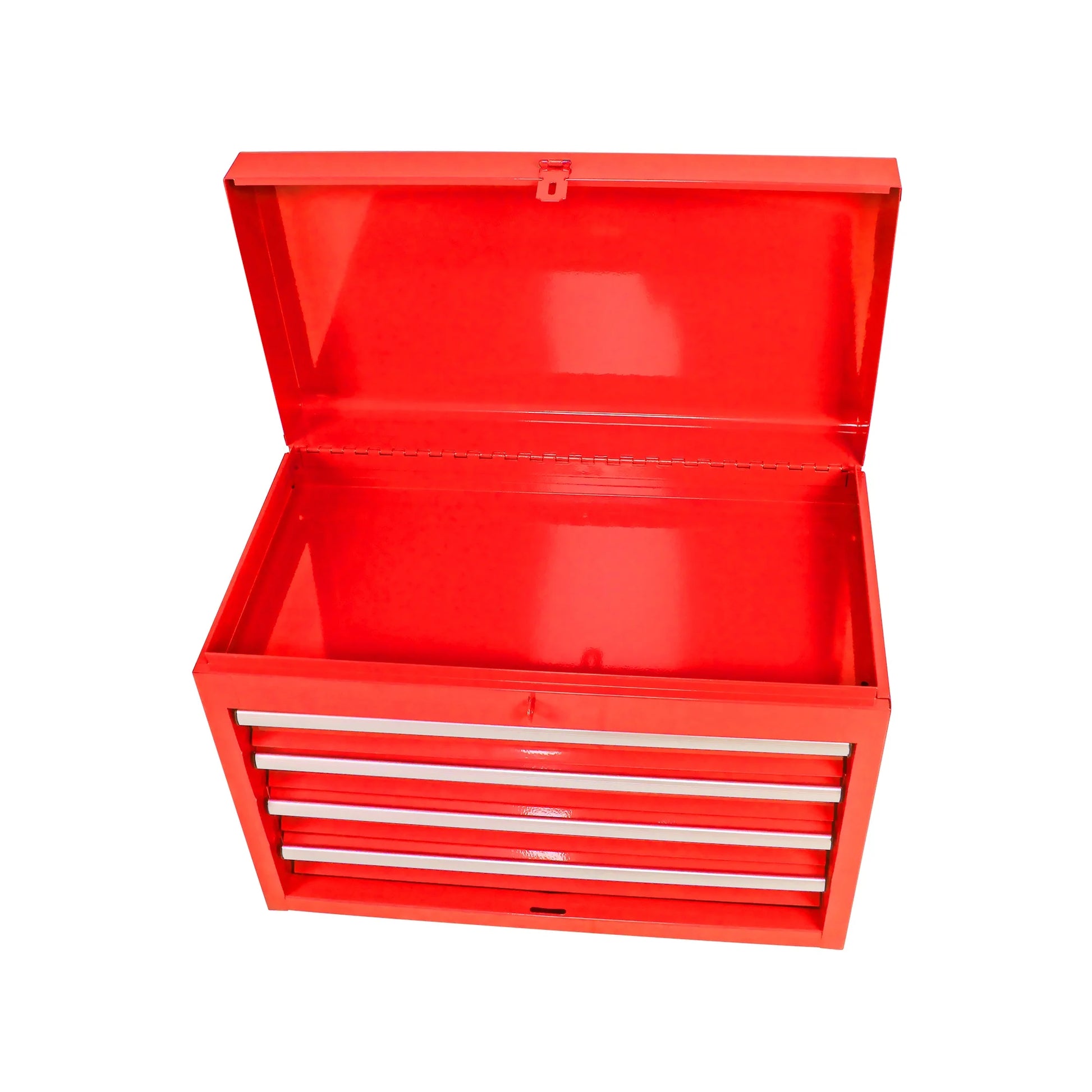 5-Drawer Tool Organizer Box, 2 in 1 Rolling Tool Chest w/Adjustable Shelf, Detachable Top, Lockable Wheels for Garage Workshop Warehouse, Red