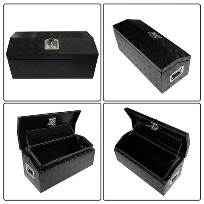 SEBLAFF 30 in Aluminum Pickup Truck Trailer Lathe Tool Box Storage Box for ATV Storage Truck Pickup RV 29.92in (L) x 13.15in (W) x 13.46in (H) Black