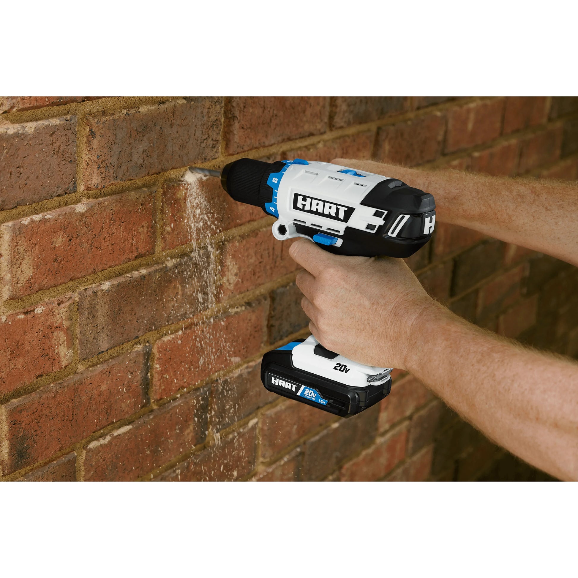 HART 20-Volt Cordless 1/2-inch Hammer Drill Kit (1) 1.5Ah Lithium-Ion Battery