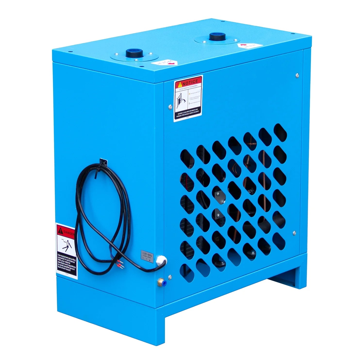 HPDMC Industrial Heavy Duty Refrigerated Air Dryer, 70 CFM, 0.75 KW, 110V For 15HP-20HP Rotary Screw Compressors, R134a Cooling System, Removes Moisture, Oil, Dust for Workshops, Factories, CNC