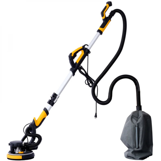 Drywall Sander, 780W Electric Drywall Sander with Vacuum Dust Collection 6.5A Motor Dustless Floor Sander with Variable Speed 900-1800RPM, LED Light, Extendable & Foldable Handle,
