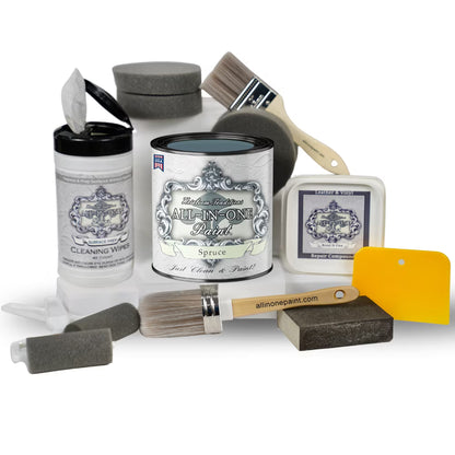ALL-IN-ONE Paint, Bond-N-Flex Vinyl & Leather Repair Kit - Trinity (green)