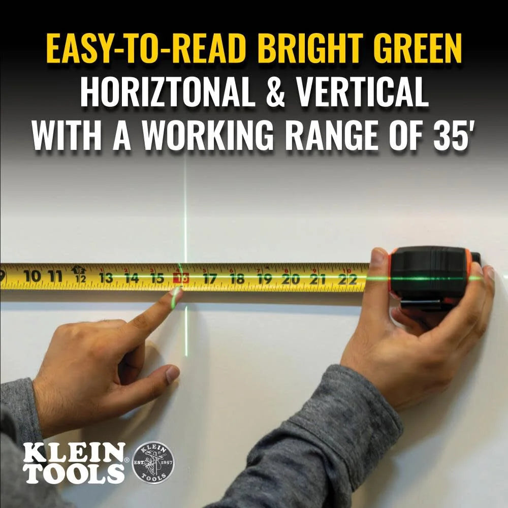 Klein Tools Green Compact Cross-Line Self-Leveling Laser Level, 50-Foot