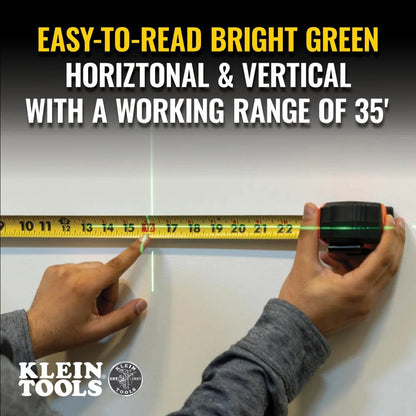 Klein Tools Green Compact Cross-Line Self-Leveling Laser Level, 50-Foot