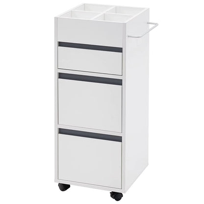 BarberPub Utility Cart with Storage Drawer, Salon Trolley Cabinet