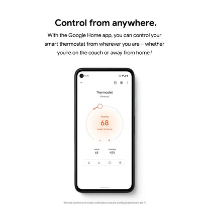 Google Nest Thermostat - Smart Programmable Wi-Fi GA01334-US - Snow