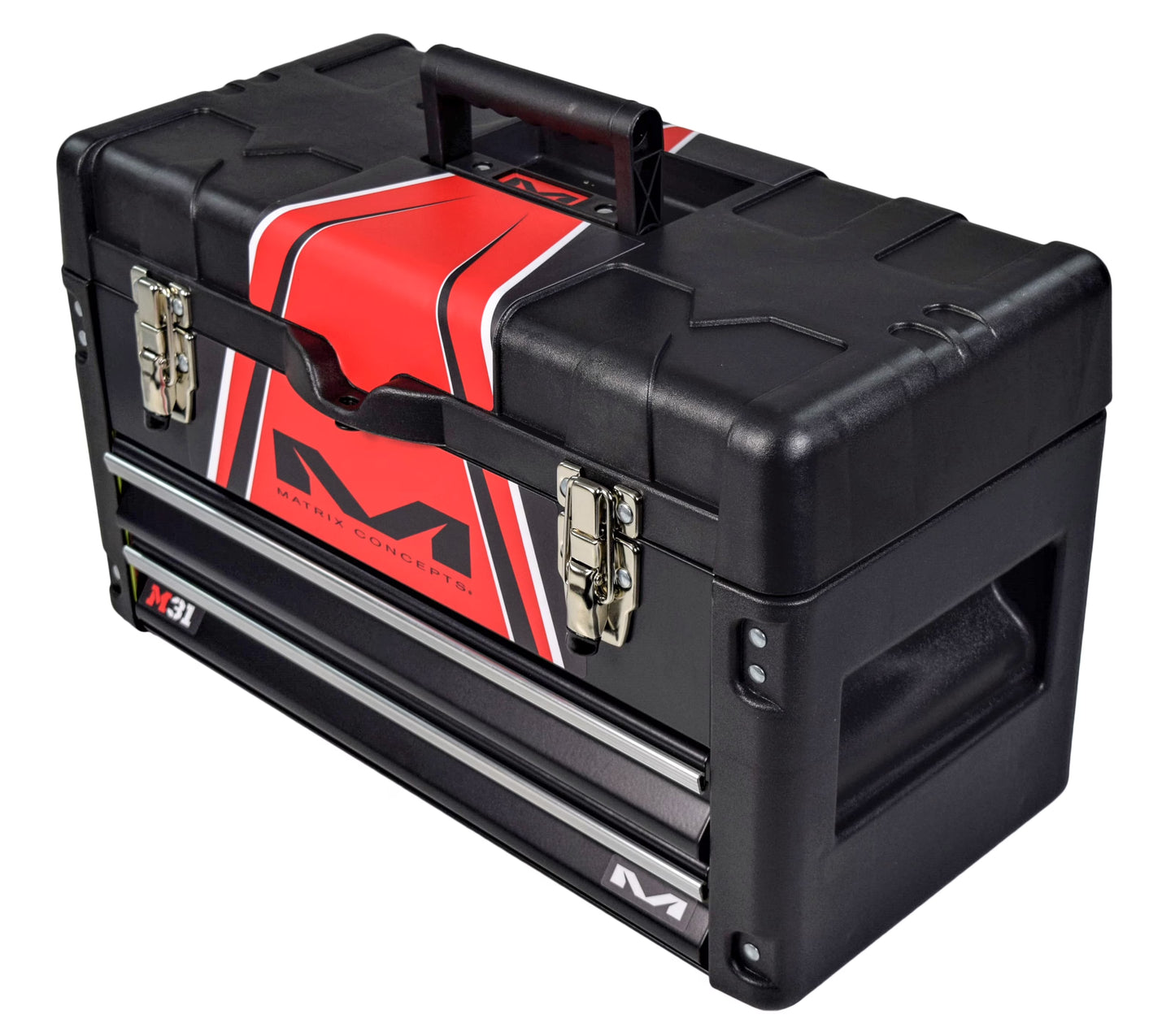 Matrix Concepts M31 Worx 2 Drawer Portable Tool Box (Black/Red) M31-402