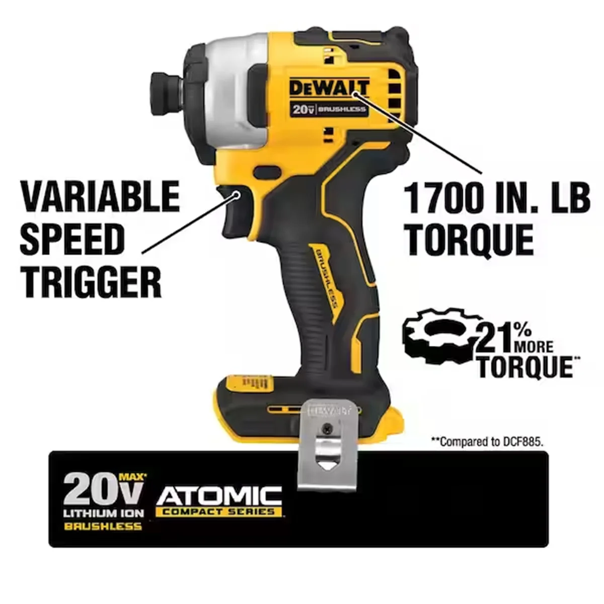 DeWalt ATOMIC 20V MAX Brushless Cordless Compact 1/4 in. Impact Driver Kit
