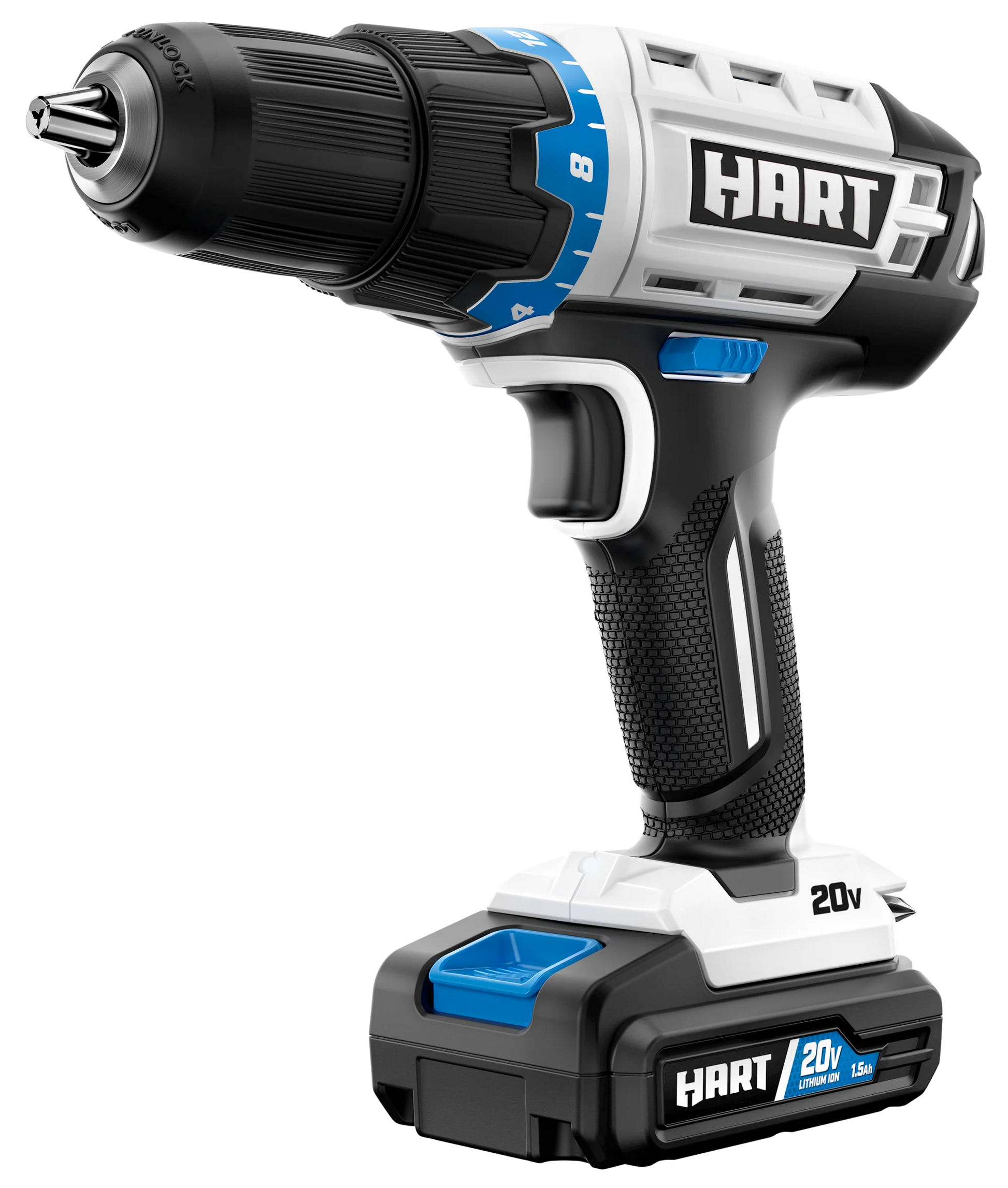 HART 3-Tool 20-Volt Cordless Combo Kit with and 16-inch Storage Bag, (1) 20-Volt 1.5Ah (1) 20-Volt 4.0Ah Lithium-Ion Batteries