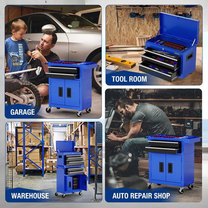 WORKPRO 20 inch 5-Drawer Rolling Tool Chest, Sliding Metal Drawer Rolling Tool Storage Cabinet, Removable Toolbox Organizer for Workshop, Garage