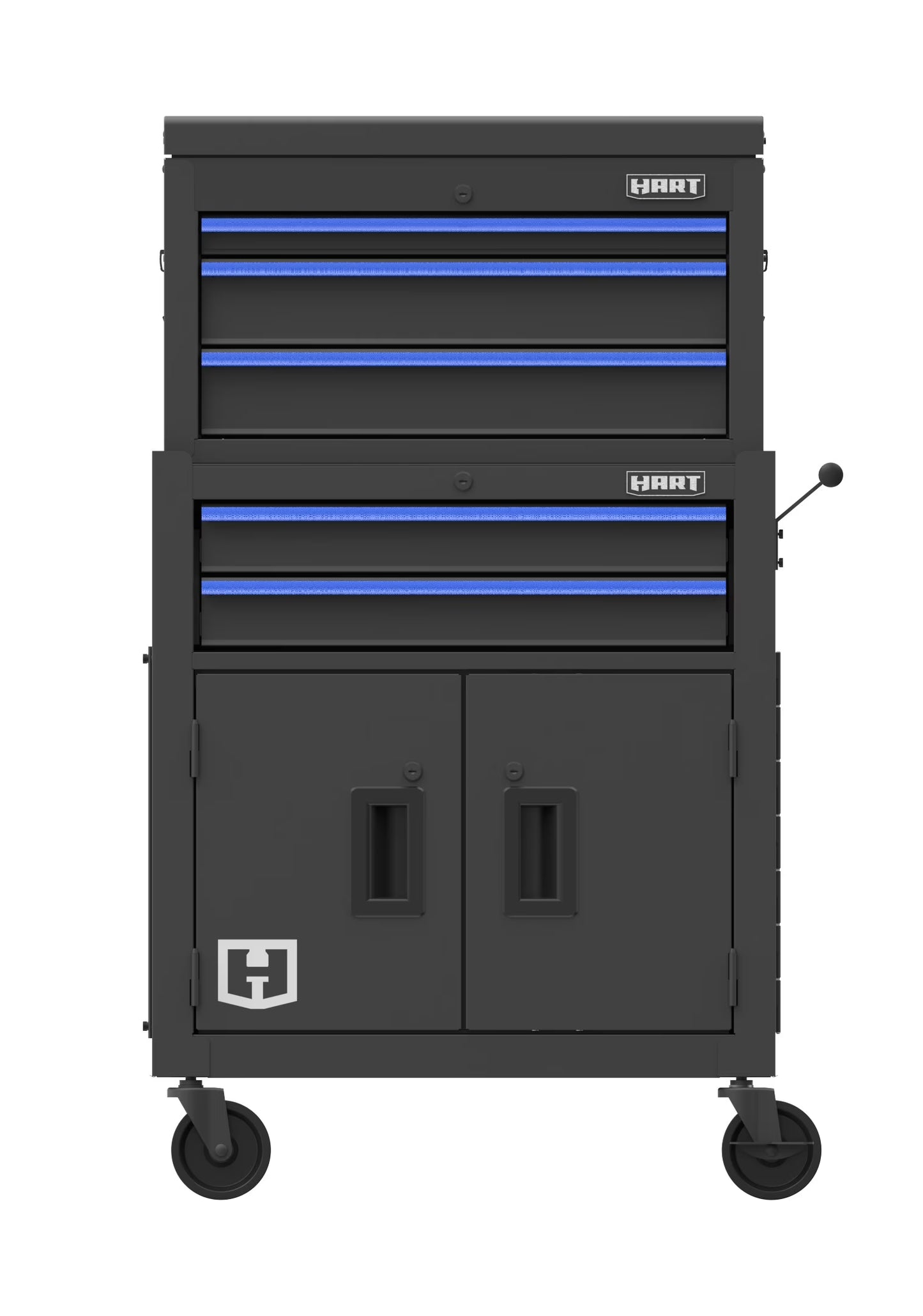 Hart 24-inch Steel Tool Chest Combo with Built-In Power Strip, 400 lb Capacity