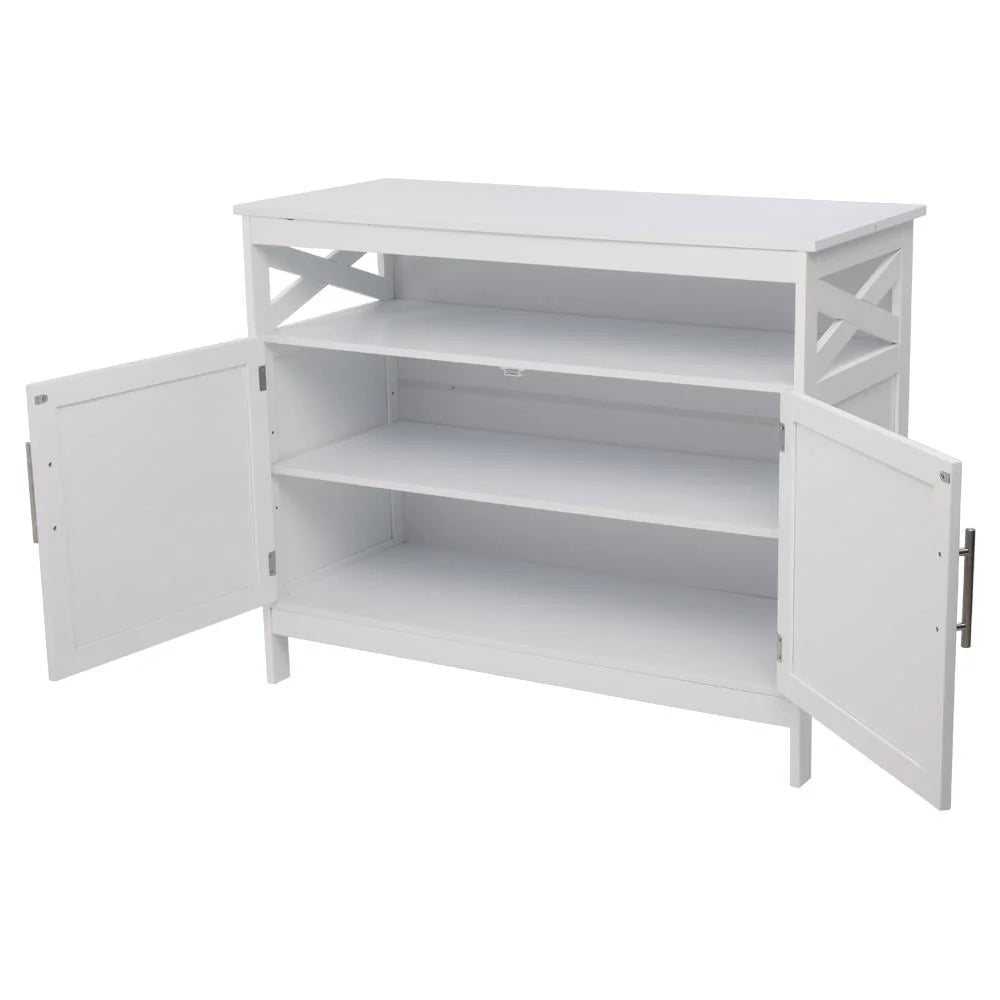 Ktaxon Kitchen Storage Sideboard Dining Buffet Server Cabinet Cupboard, Free Standing Storage Chest Cabinets and Shelf,White