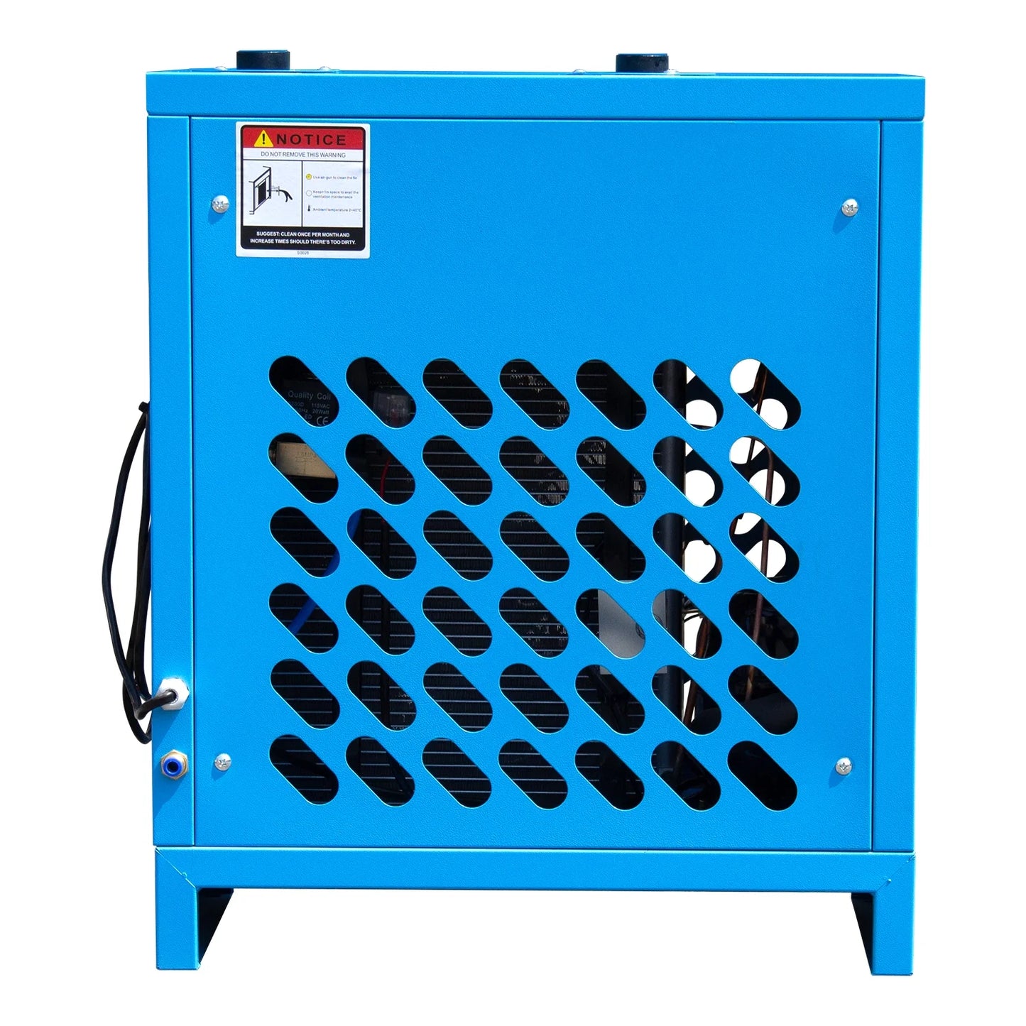 HPDMC Industrial Heavy Duty Refrigerated Air Dryer, 70 CFM, 0.75 KW, 110V For 15HP-20HP Rotary Screw Compressors, R134a Cooling System, Removes Moisture, Oil, Dust for Workshops, Factories, CNC