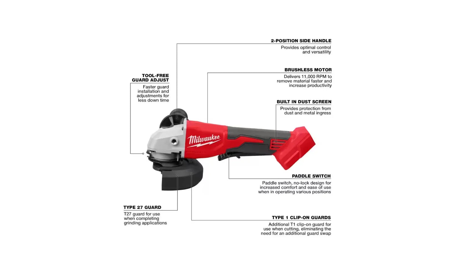 Open Box Milwaukee 2695-27SH M18 18-Volt Lithium-Ion Cordless Combo Kit 7-Tool with 2-Batteries, Charger and Tool Bag