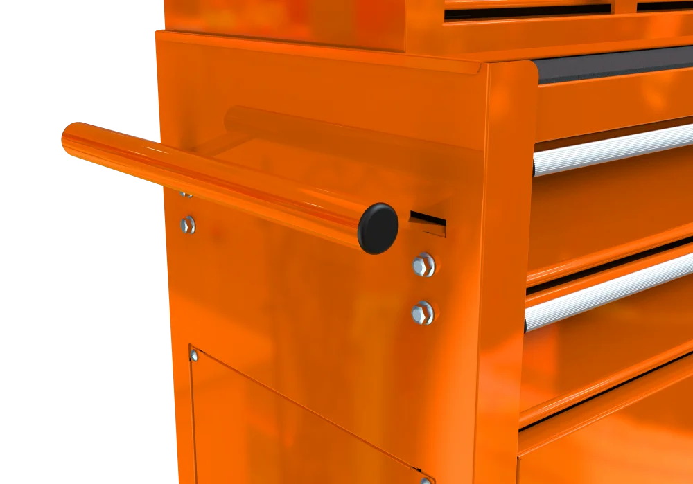 8-Drawer Rolling Tool Chest with Wheels, Removable Tool Box with Locking System, Tool Box Organizer with Hooks, Large Capacity Garage Storage Cabinet for Warehouse, Garage, Repair Shop, Orange